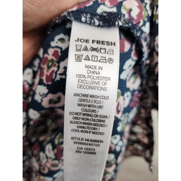 Joe Fresh Black White Floral Crochet Hi Low Sleeveless Top Blouse Small - Picture 6 of 8